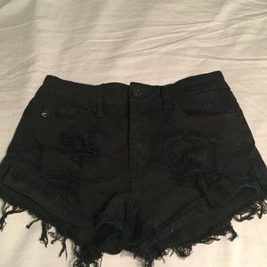 Black Ripped Shorts